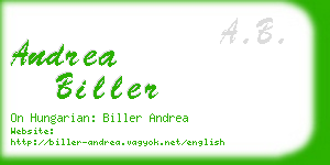 andrea biller business card